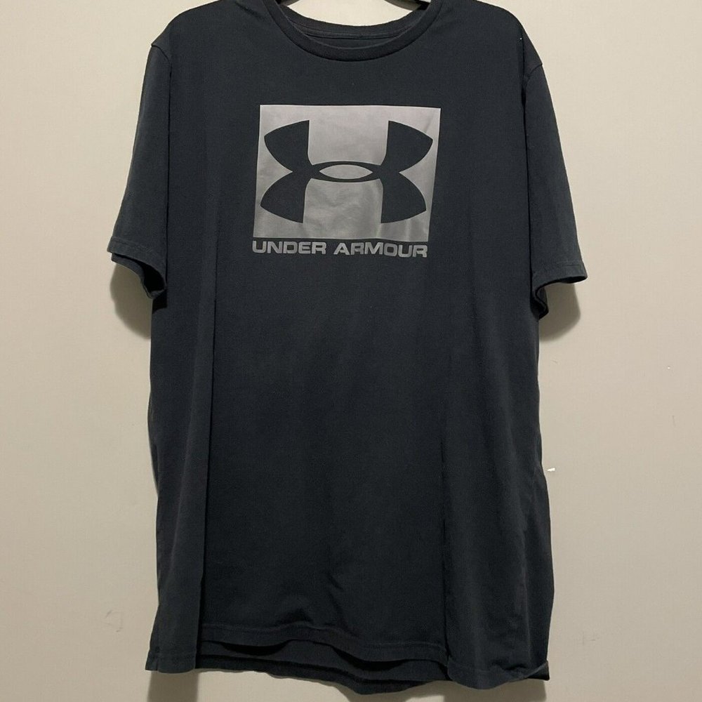 Under Armour Shirt Men's XL Black Short Sleeve T Shirt Faded